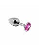 Металева анальна пробка з кристалом Alive Mini Metal Butt Plug Pink S Металева анальна пробка з кристалом Alive Mini Metal Butt Plug Pink S