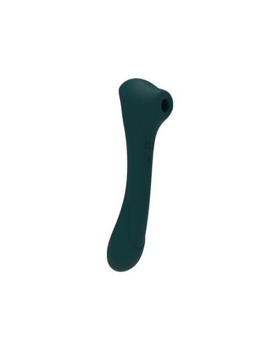 Вібратор та вакуумний кліторальний стимулятор 2-в-1 Alive Quiver Teal оновлена модель Вібратор та вакуумний кліторальний стимулятор 2-в-1 Alive Quiver Teal оновлена модель