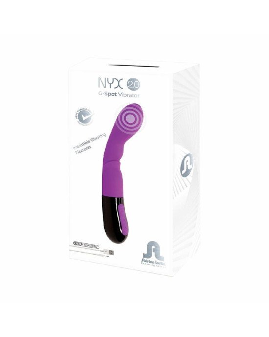 Вібратор Adrien Lastic Nyx 2.0 стимуляція точки G і входу в піхву, що перезаряджається Вібратор Adrien Lastic Nyx 2.0 стимуляція точки G і входу в піхву, що перезаряджається