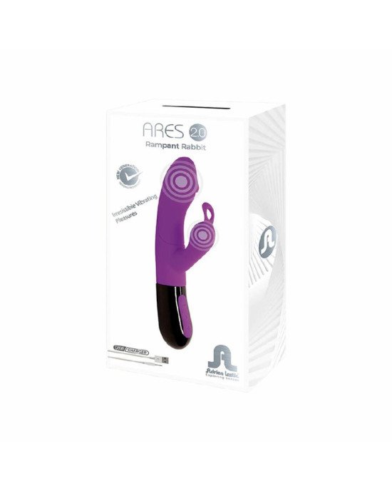 Вібратор-кролик Adrien Lastic Ares 2.0 з петелькою для пальця, що перезаряджається Вібратор-кролик Adrien Lastic Ares 2.0 з петелькою для пальця, що перезаряджається