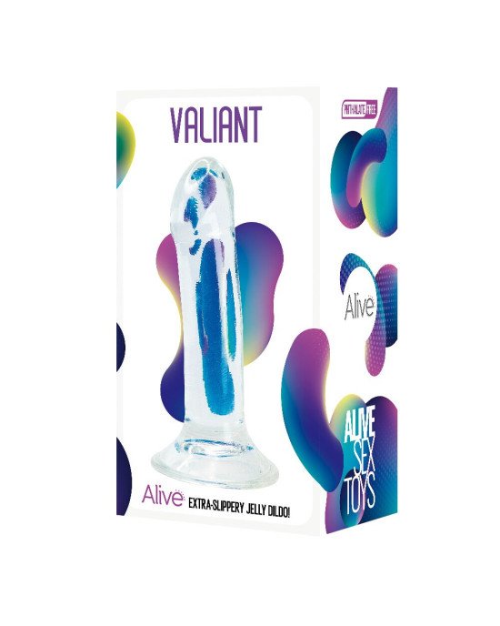 Прозорий фалоімітатор Alive Valiant Jelly Dildo Прозорий фалоімітатор Alive Valiant Jelly Dildo