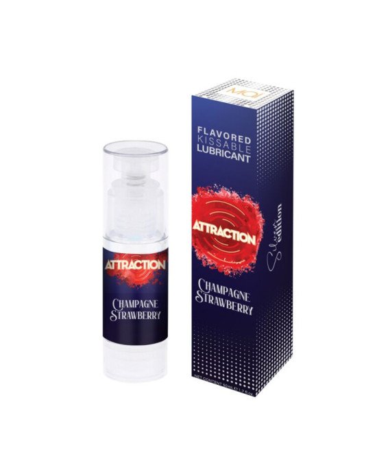 Змазка для орального сексу на водній основі MAI Attraction Champagne Strawberry (50 мл) Змазка для орального сексу на водній основі MAI Attraction Champagne Strawberry (50 мл)