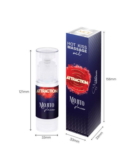 Розпродаж!!! Їстівна масажна олія MAI Attraction Mojito Hot Kiss 50 мл (термін 09.2026) Розпродаж!!! Їстівна масажна олія MAI Attraction Mojito Hot Kiss 50 мл (термін 09.2026)