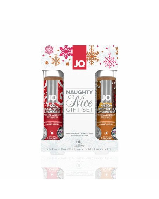 Набір лубрикантів System JO Naughty or Nice Gift Set – Candy Cane & Gingerbread (2×30 мл) Набір лубрикантів System JO Naughty or Nice Gift Set – Candy Cane & Gingerbread (2×30 мл)