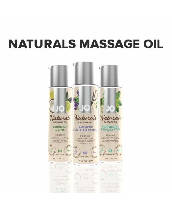 Масажна олія System JO - Naturals Massage Oil - Lavender & Vanilla з натуральними ефірними оліями (1 Масажна олія System JO - Naturals Massage Oil - Lavender & Vanilla з натуральними ефірними оліями (1