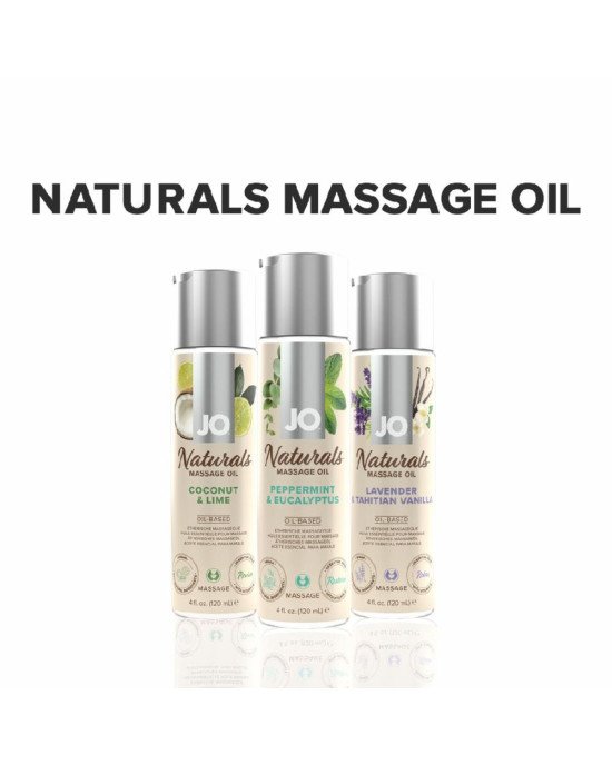Масажна олія System JO - Naturals Massage Oil - Peppermint & Eucalyptus з натуральними ефірними олія Масажна олія System JO - Naturals Massage Oil - Peppermint & Eucalyptus з натуральними ефірними олія