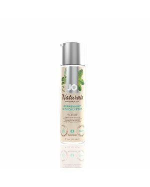 Масажна олія System JO - Naturals Massage Oil - Peppermint & Eucalyptus з натуральними ефірними олія
