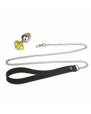 Металева анальна пробка Art of Sex Metal Anal Plug with Leash size M з повідцем Металева анальна пробка Art of Sex Metal Anal Plug with Leash size M з повідцем