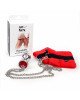 Наручники з металевою анальною пробкою Art of Sex Handcuffs with Metal Anal Plug size M Red Наручники з металевою анальною пробкою Art of Sex Handcuffs with Metal Anal Plug size M Red