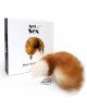 Металева анальна пробка з хвостом із натурального хутра Art of Sex size M Red fox Металева анальна пробка з хвостом із натурального хутра Art of Sex size M Red fox