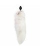 Силіконова анальна пробка з хвостом із натурального хутра Art of Sex size M White fox
