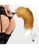 Силіконова анальна пробка з хвостом із натурального хутра Art of Sex size M Red fox Силіконова анальна пробка з хвостом із натурального хутра Art of Sex size M Red fox