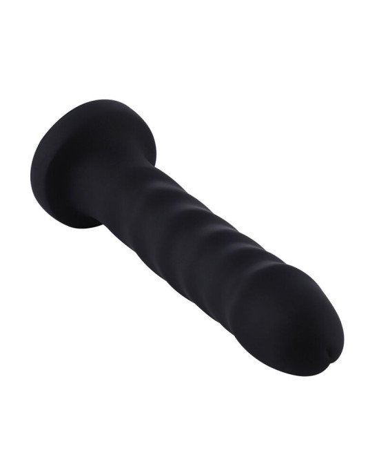 Силіконовий фалоімітатор для секс-машин Hismith 7.1″ Anal Dildo Black, система KlicLok