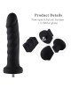 Силіконовий фалоімітатор для секс-машин Hismith 7.1″ Anal Dildo Black, система KlicLok