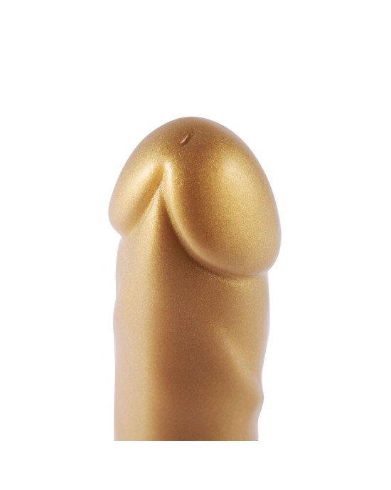 Золотий фалоімітатор Hismith 6.8″ Golden Silicone Dildo, система KlicLok Золотий фалоімітатор Hismith 6.8″ Golden Silicone Dildo, система KlicLok