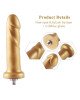 Золотий фалоімітатор Hismith 6.8″ Golden Silicone Dildo, система KlicLok Золотий фалоімітатор Hismith 6.8″ Golden Silicone Dildo, система KlicLok