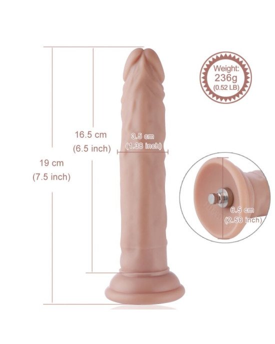 Реалістичний фалоімітатор для секс-машин Hismith 7.5″ Flexible Silicone Dildo, система KlicLok Реалістичний фалоімітатор для секс-машин Hismith 7.5″ Flexible Silicone Dildo, система KlicLok