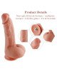 Ультрареалістичний фалоімітатор для секс-машин Hismith 8.3″ 2-layers Silicone Flesh Dildo, 2-шаровий