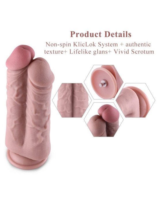 Подвійний дилдо для секс-машин Hismith 8.5″ Two Cocks One Hole Silicone Dildo Подвійний дилдо для секс-машин Hismith 8.5″ Two Cocks One Hole Silicone Dildo