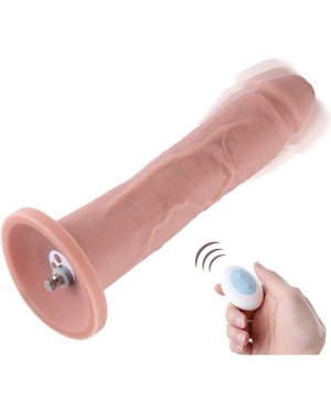 Фалоімітатор 10.2″ з вібрацією для секс-машин Hismith Silicone Dildo with Vibe, KlicLok, пульт ДК