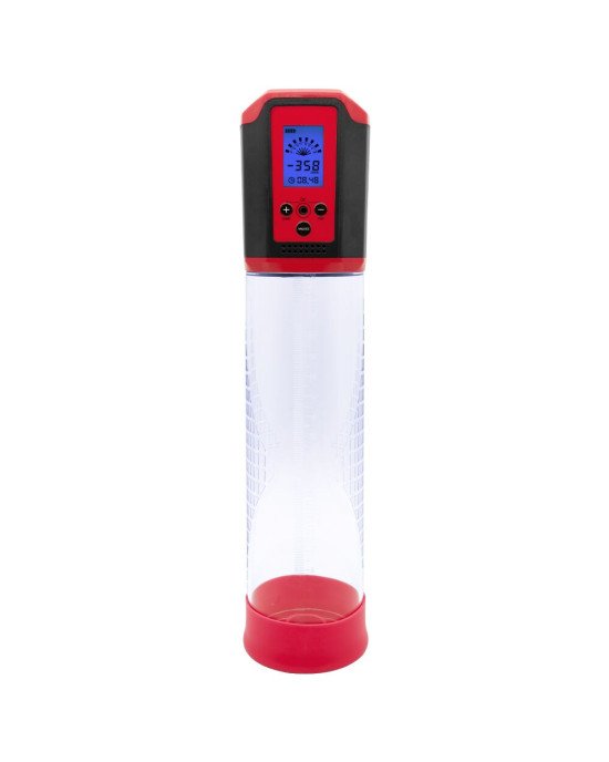 Автоматична вакуумна помпа Men Powerup Passion Pump Red, LED-табло, перезаряджувана, 8 режимів Автоматична вакуумна помпа Men Powerup Passion Pump Red, LED-табло, перезаряджувана, 8 режимів
