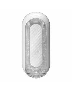 Мастурбатор Tenga Flip Zero Gravity White, змінна інтенсивність стимуляції, розкладний