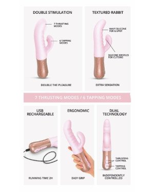 Подвійний пульсатор-кролик Love To Love SASSY BUNNY - BABY PINK Подвійний пульсатор-кролик Love To Love SASSY BUNNY - BABY PINK