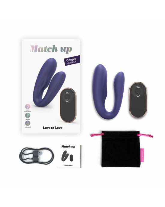 Вібратор для пар із пультом ДК Love To Love MATCH UP - MIDNIGHT INDIGO