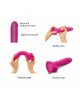 Реалістичний фалоімітатор Strap-On-Me Sliding Skin Realistic Dildo Fuchsia - L, ефект рухливої шкіри