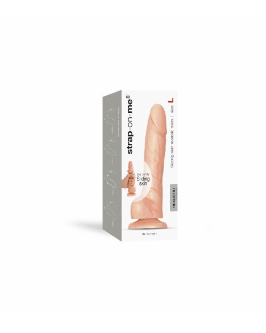 Реалістичний фалоімітатор Strap-On-Me Sliding Skin Realistic Dildo Vanille - L, ефект рухливої шкіри Реалістичний фалоімітатор Strap-On-Me Sliding Skin Realistic Dildo Vanille - L, ефект рухливої шкіри