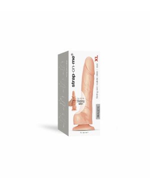 Реалістичний фалоімітатор Strap-On-Me Sliding Skin Realistic Dildo Vanille - XL, ефект рухливої шкір