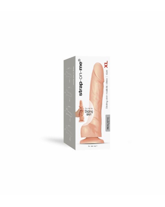 Реалістичний фалоімітатор Strap-On-Me Sliding Skin Realistic Dildo Vanille - XL, ефект рухливої шкір Реалістичний фалоімітатор Strap-On-Me Sliding Skin Realistic Dildo Vanille - XL, ефект рухливої шкір