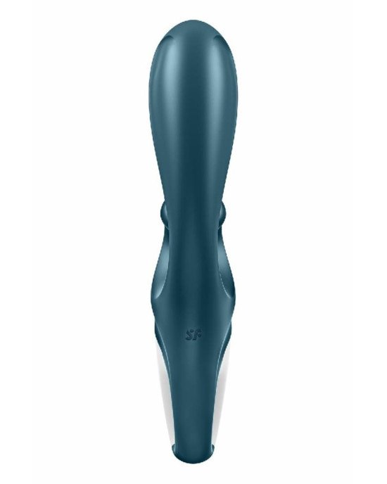 Смартвібратор-кролик Satisfyer Hug Me Bluegrey, 2 мотори, діаметр 4,2см, широка кліторальна частина