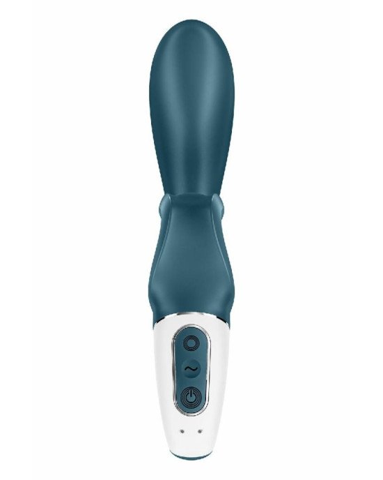 Смартвібратор-кролик Satisfyer Hug Me Bluegrey, 2 мотори, діаметр 4,2см, широка кліторальна частина