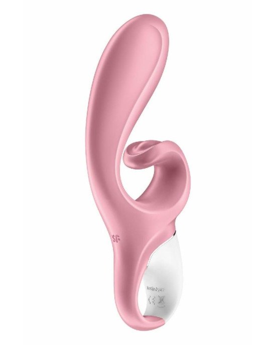 Смартвібратор-кролик Satisfyer Hug Me Pink, 2 мотори, діаметр 4,2см, широка кліторальна частина