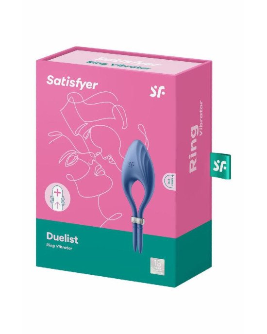Ерекційне віброкільце-ласо Satisfyer Duelist Blue, 10 режимів, потужний мотор Ерекційне віброкільце-ласо Satisfyer Duelist Blue, 10 режимів, потужний мотор