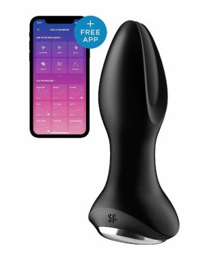 Анальна смарт вібропробка із перлинним масажем Satisfyer Rotator Plug 2+ Black