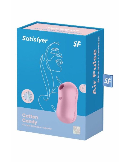 Вакуумний стимулятор із вібрацією Satisfyer Cotton Candy Lilac Вакуумний стимулятор із вібрацією Satisfyer Cotton Candy Lilac