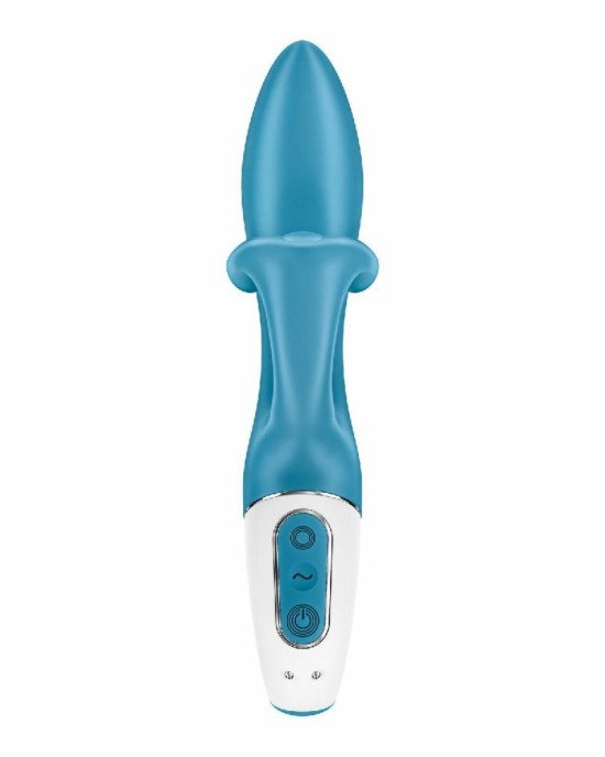 Вібратор-кролик із потрійним відростком Satisfyer Embrace me Turquoise, 2 мотори, діаметр 3,6 см Вібратор-кролик із потрійним відростком Satisfyer Embrace me Turquoise, 2 мотори, діаметр 3,6 см