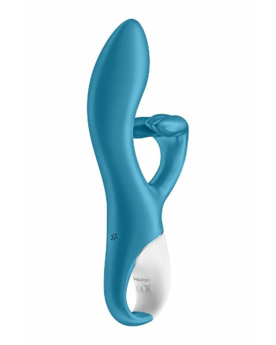 Вібратор-кролик із потрійним відростком Satisfyer Embrace me Turquoise, 2 мотори, діаметр 3,6 см Вібратор-кролик із потрійним відростком Satisfyer Embrace me Turquoise, 2 мотори, діаметр 3,6 см