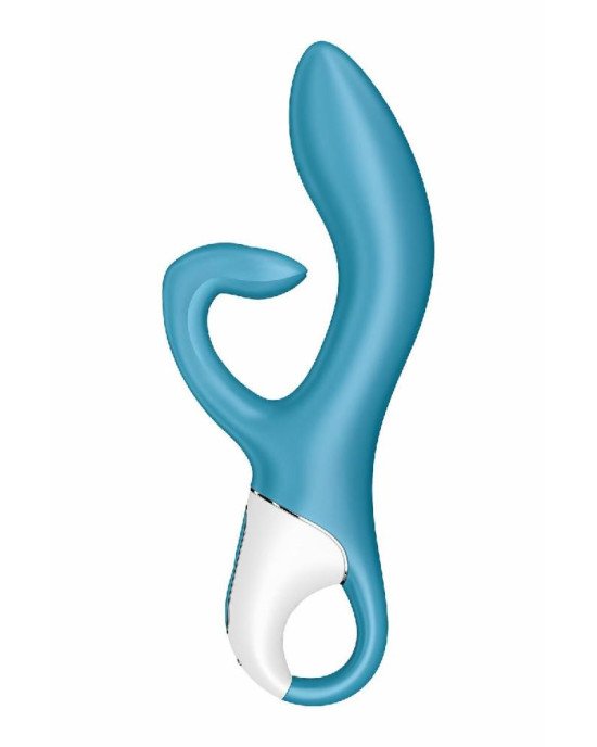 Вібратор-кролик із потрійним відростком Satisfyer Embrace me Turquoise, 2 мотори, діаметр 3,6 см Вібратор-кролик із потрійним відростком Satisfyer Embrace me Turquoise, 2 мотори, діаметр 3,6 см