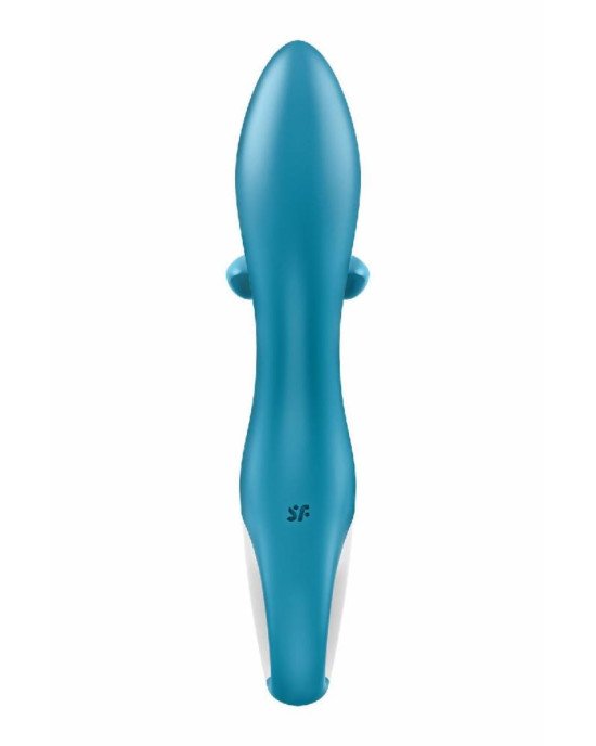 Вібратор-кролик із потрійним відростком Satisfyer Embrace me Turquoise, 2 мотори, діаметр 3,6 см Вібратор-кролик із потрійним відростком Satisfyer Embrace me Turquoise, 2 мотори, діаметр 3,6 см