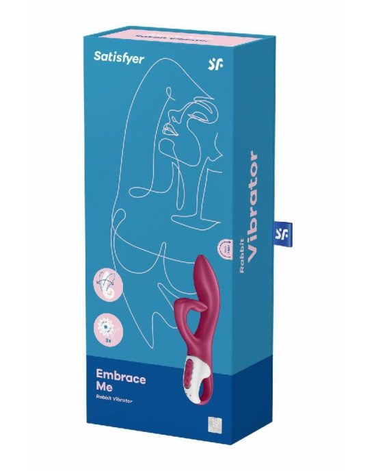 Вібратор-кролик із потрійним відростком Satisfyer Embrace me Berry, 2 мотори, діаметр 3,6 см Вібратор-кролик із потрійним відростком Satisfyer Embrace me Berry, 2 мотори, діаметр 3,6 см