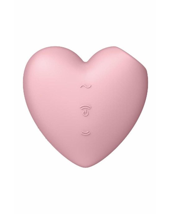 Вакуумний стимулятор-серце з вібрацією Satisfyer Cutie Heart Light Red Вакуумний стимулятор-серце з вібрацією Satisfyer Cutie Heart Light Red