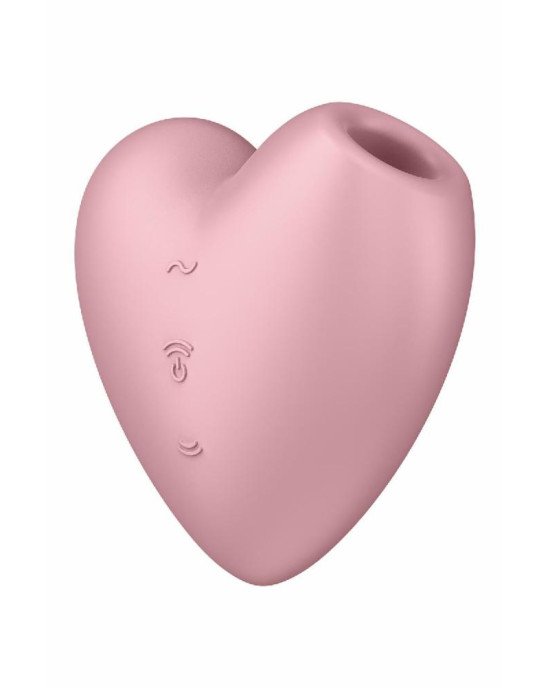Вакуумний стимулятор-серце з вібрацією Satisfyer Cutie Heart Light Red Вакуумний стимулятор-серце з вібрацією Satisfyer Cutie Heart Light Red
