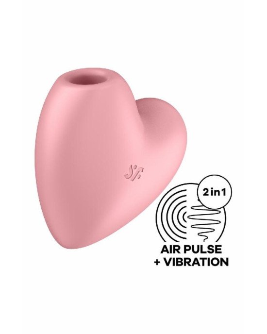 Вакуумний стимулятор-серце з вібрацією Satisfyer Cutie Heart Light Red Вакуумний стимулятор-серце з вібрацією Satisfyer Cutie Heart Light Red
