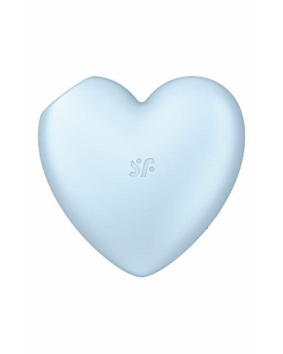 Вакуумний стимулятор-серце з вібрацією Satisfyer Cutie Heart Blue