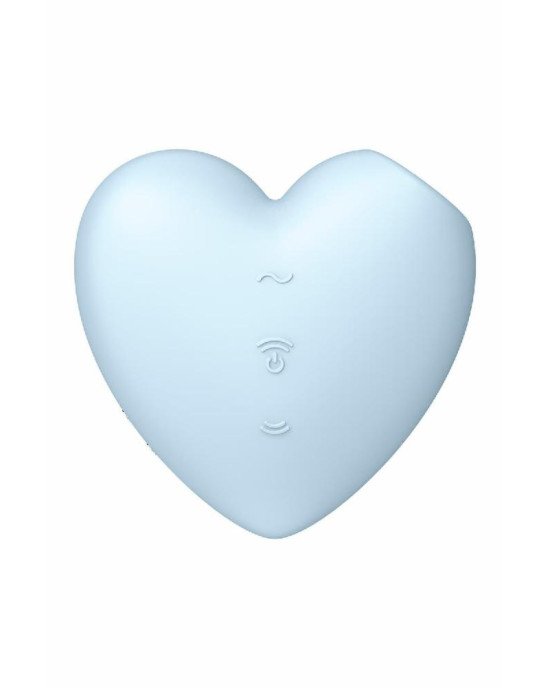 Вакуумний стимулятор-серце з вібрацією Satisfyer Cutie Heart Blue