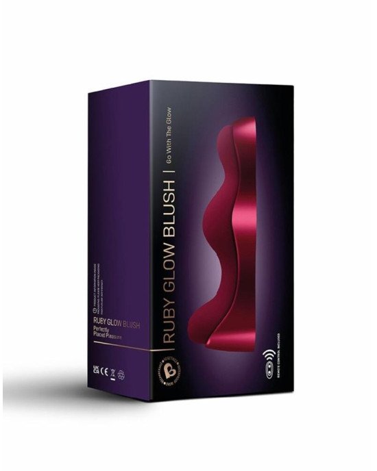 Універсальний sit-on-top вібратор Rocks Off Ruby Glow Blush, пульт ДК Універсальний sit-on-top вібратор Rocks Off Ruby Glow Blush, пульт ДК