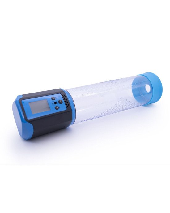 Автоматична вакуумна помпа Men Powerup Passion Pump Blue, LED-табло, перезаряджувана, 8 режимів Автоматична вакуумна помпа Men Powerup Passion Pump Blue, LED-табло, перезаряджувана, 8 режимів